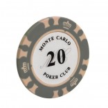 5 stuk Professionele Upscale Klei Casino Texas Poker Chips 14G waarde 20